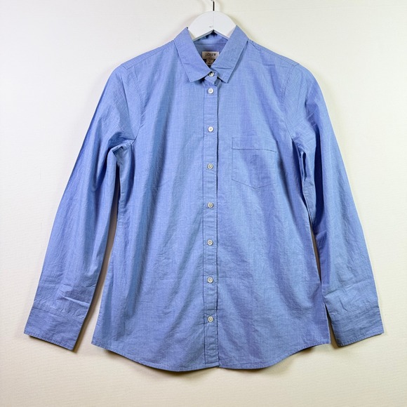 J.Crew Tops - J.CREW Blue Re-Imagined Cotton Long Sleeve Button‎ Down Shirt Size S